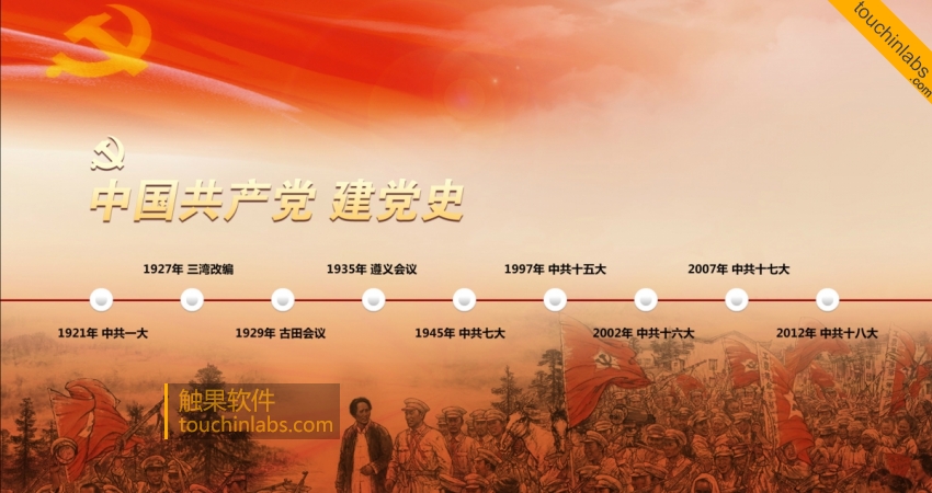 中国共产党建党史触摸软件